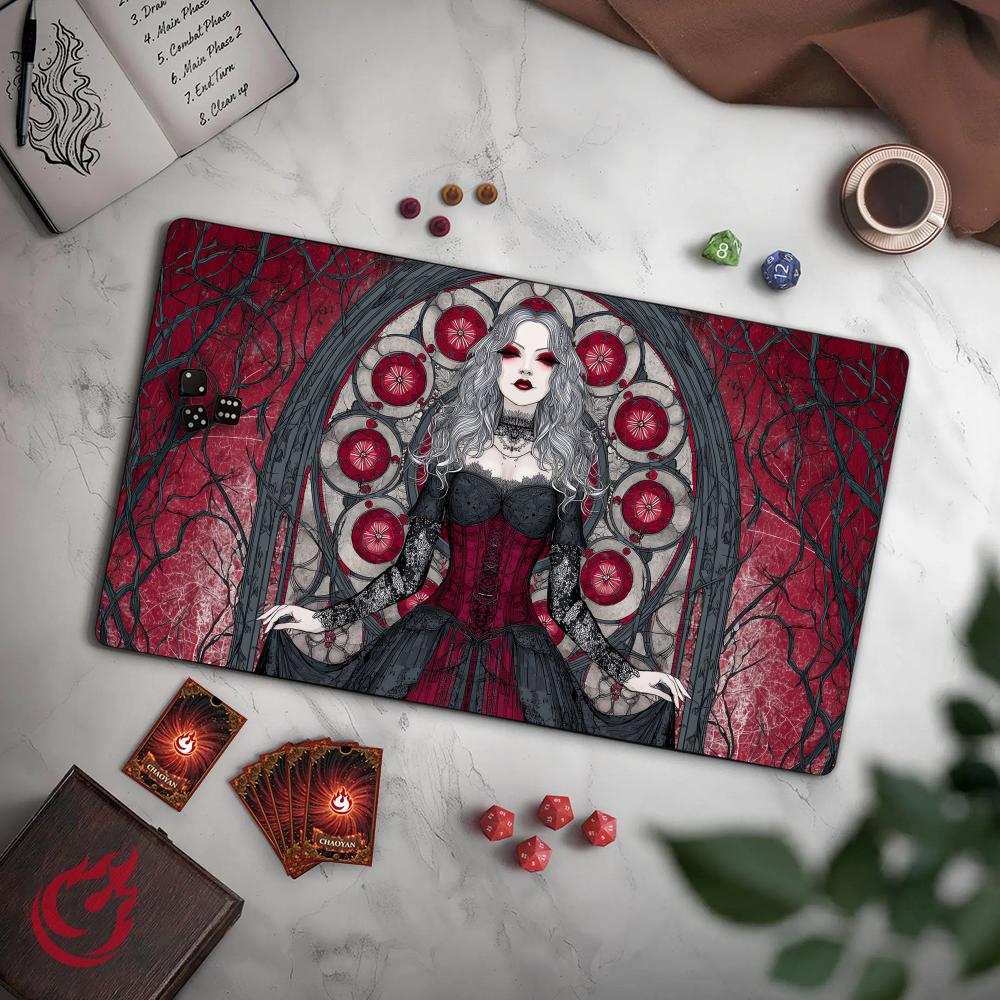 Door Mat Blank - Gothic Female Vampire TCG Playmat Magic