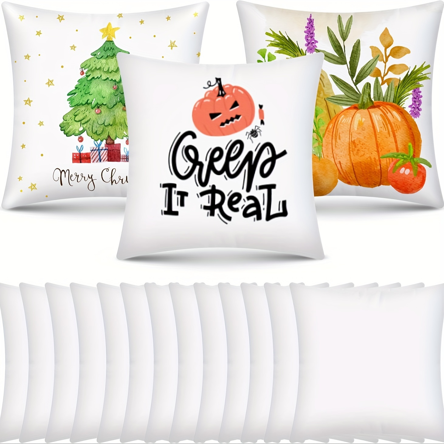 Pillow Cover Sublimation - Blank Sublimation Pillow Covers 2/6/10PCS 40x40cm