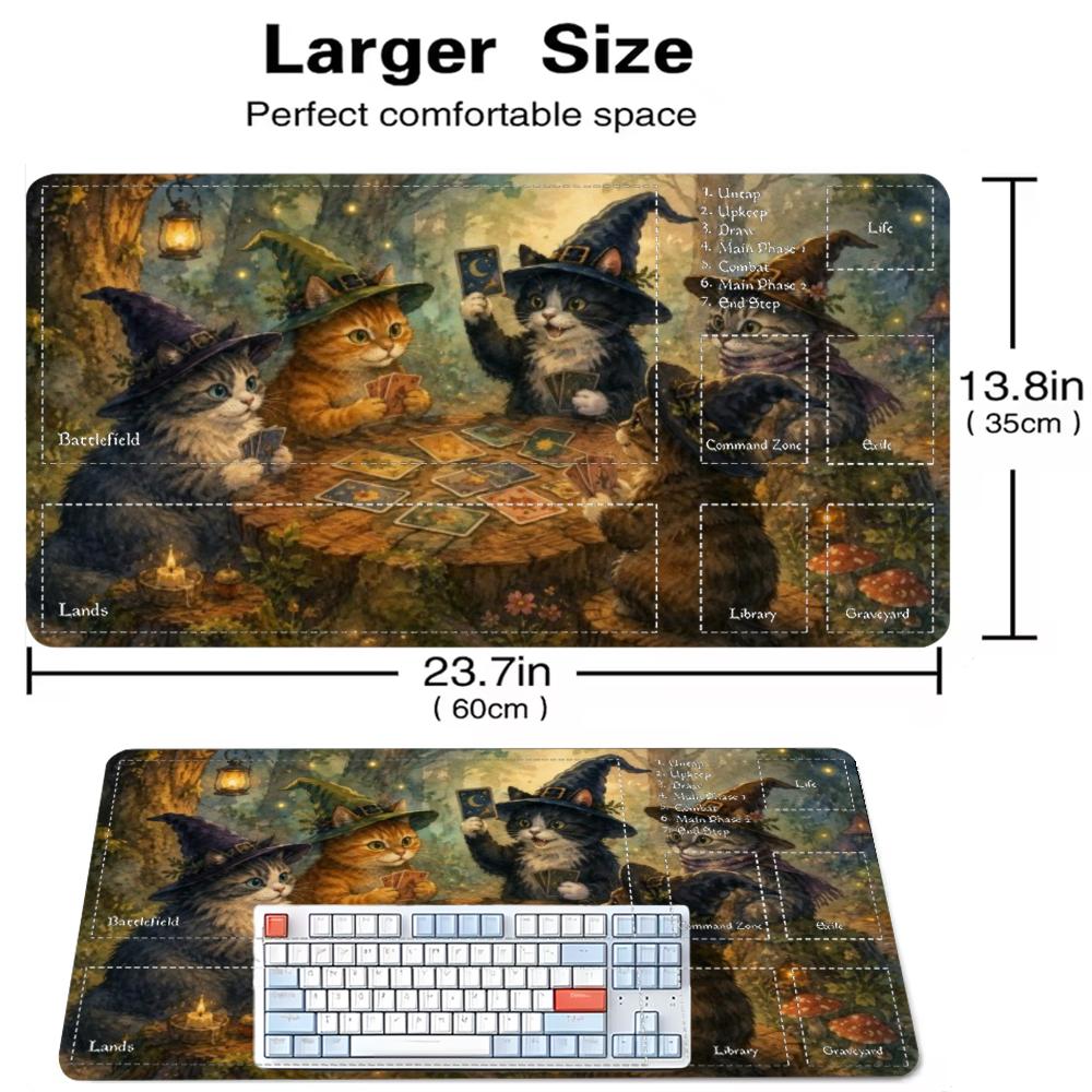 Witch Cats Play Cards Magic Fo - Door Mat Blank 评论和价格