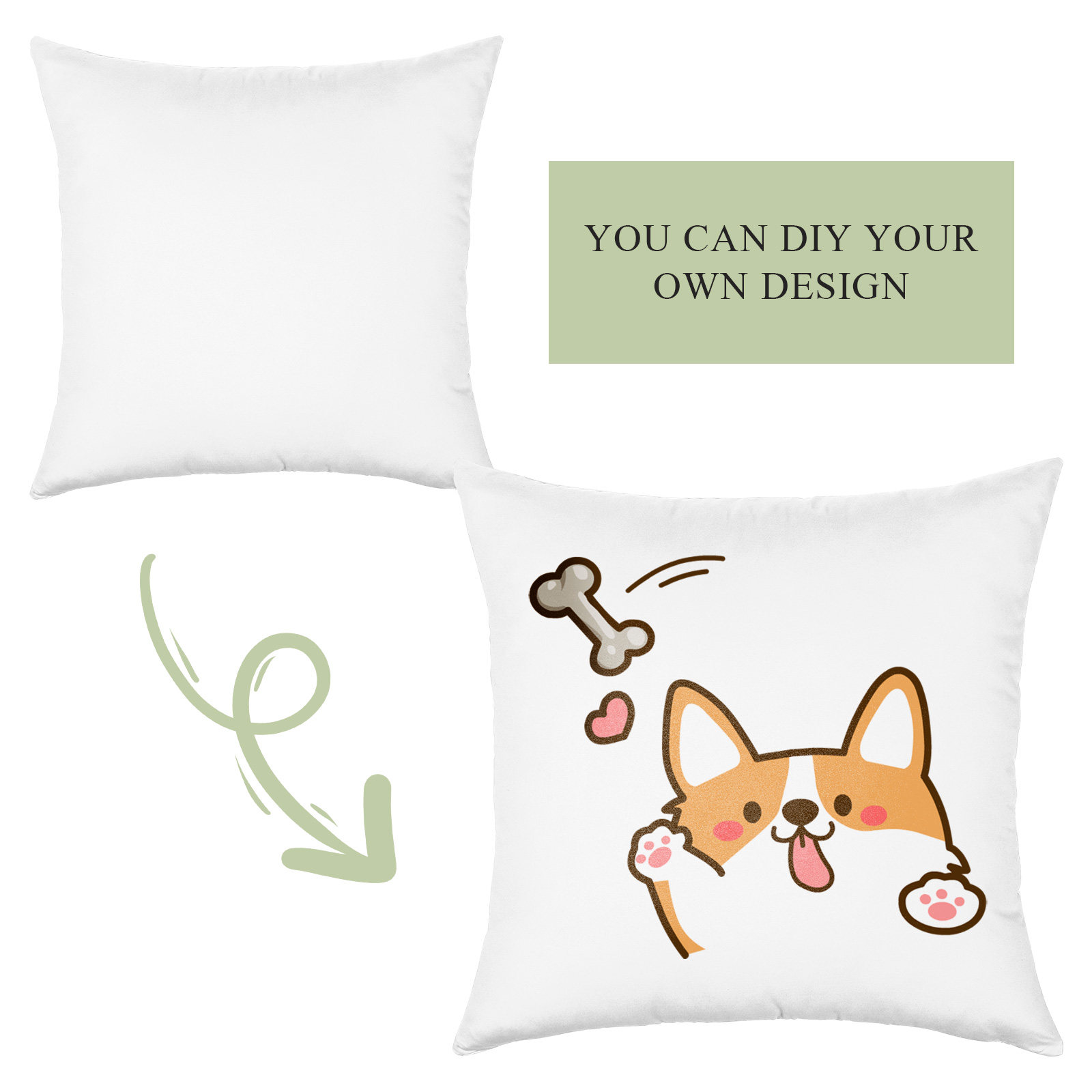 4Pcs White Sublimation Pillow  - Pillow Cover Sublimation 评论和价格