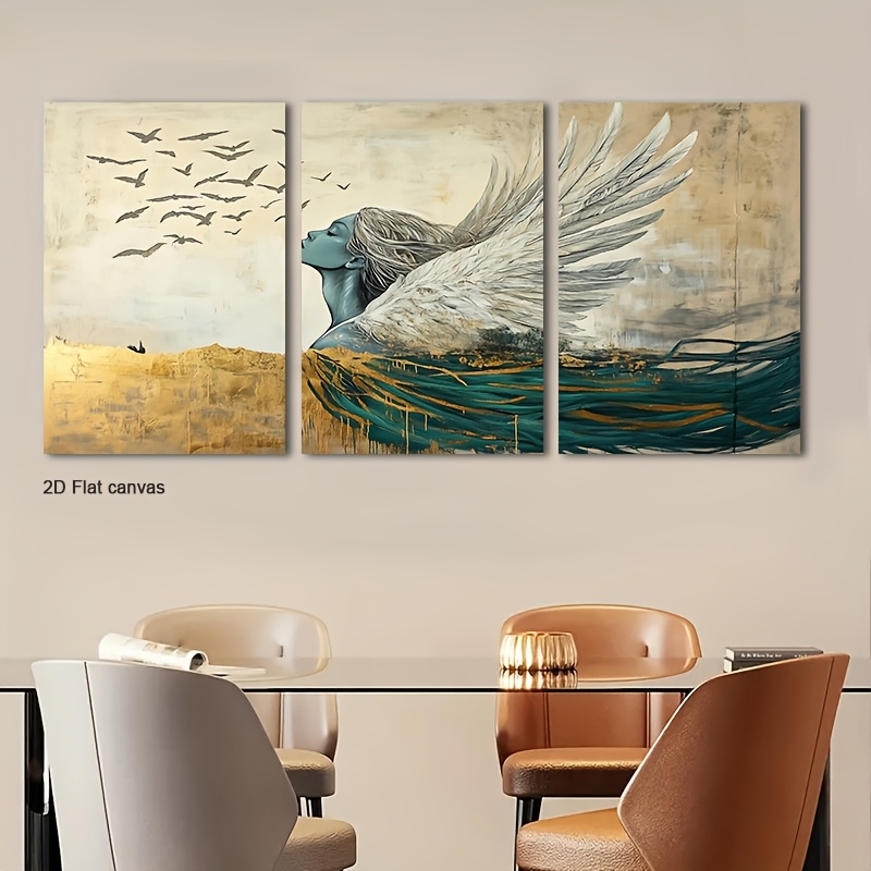 Frameless Canvas 3pcs Framed W - Canvas Wrap Ready 评论和价格