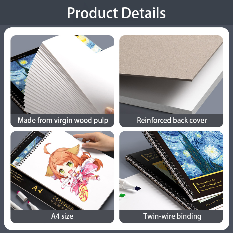 60 Sheets A4 Coil Sketchbook,  - Copic Marker Sketch 评论和价格
